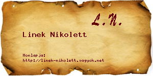 Linek Nikolett névjegykártya