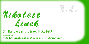 nikolett linek business card
